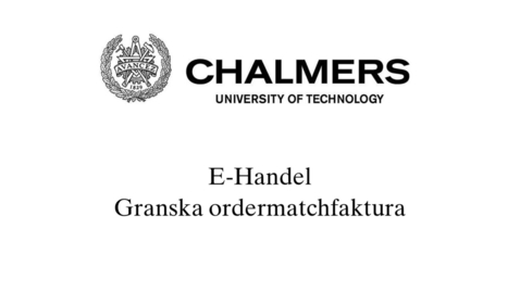 Thumbnail for Granska ordermatch faktura - Review ordermatch invoice