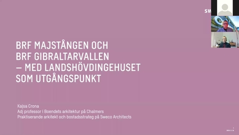 Thumbnail for Kajsa Crona: Bostadshus i trä och nytt bostadshus i Majorna