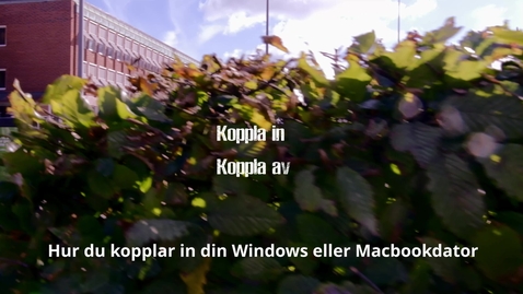 Thumbnail for Koppla in din dator