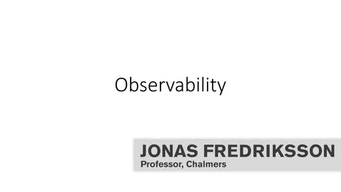 Thumbnail for 4.2.1 Observability