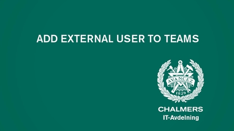 Thumbnail for Teams add external email address