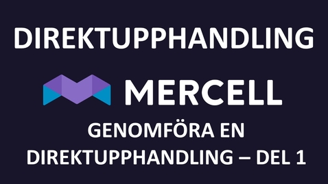 Thumbnail for Direktupphandling - Genomföra en direktupphandling Del 1