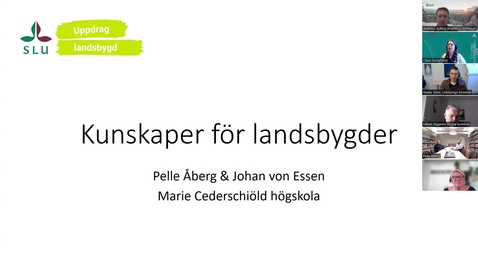Thumbnail for Kunskaper för landsbygder