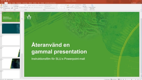 Thumbnail for Återanvänd en gammal presentation