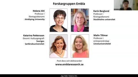 Thumbnail for Företagaren i landsbygder - vem är hon? - Helene Ahl