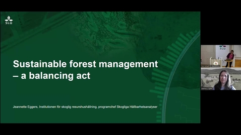Thumbnail for Jeannette Eggers: Sustainable forest management – a balancing act