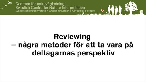 Thumbnail for Film 4, om Reviewing, med Anders Arnell. Till passet om utvärdering &amp; reflektion
