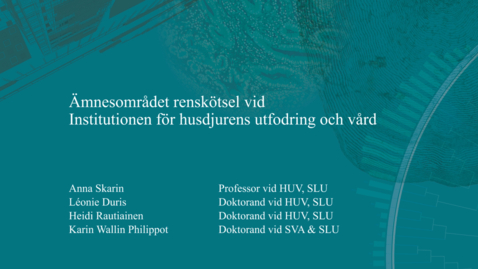 Thumbnail for 4. Forskning vid Institutionen för husdjurens utfodring och vård