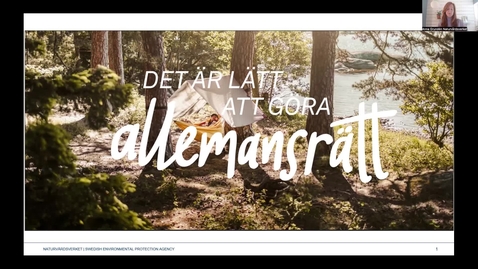 Thumbnail for Nya kommunikationsråd om allemansrätten - webbinarium - SLU Centrum för naturvägledning