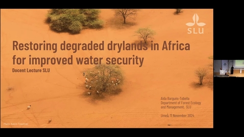 Thumbnail for Aida Barguès Tobella: Restoring degraded drylands in Africa for improved water security