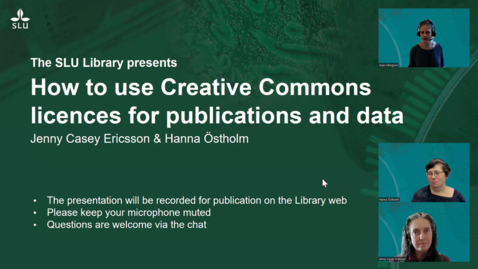 Thumbnail for Webinar: How to use Creative Commons licences for publications and data