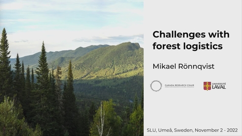 Thumbnail for Challanges with forest logistics 