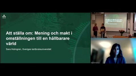 Thumbnail for Docentföreläsning NJ HT2025-Sara Holmgren
