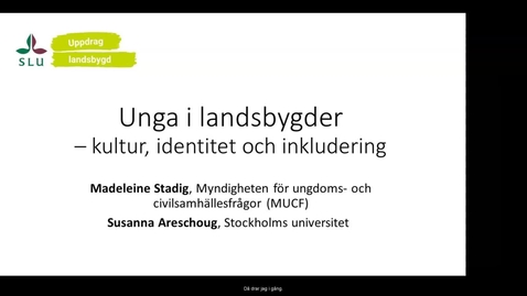 Thumbnail for Unga i landsbygd - identitet, kultur och inkludering