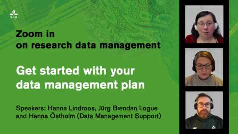 Thumbnail for Webinar: Get started with your data management plan