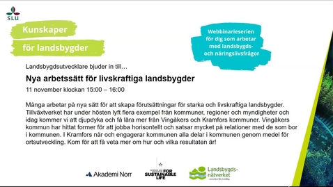 Thumbnail for Kunskaper för landsbygder: Nya arbetssätt för livskraftiga landsbygder