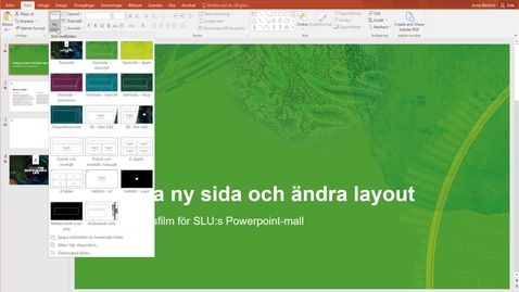 Thumbnail for Infoga ny sida och ändra layout