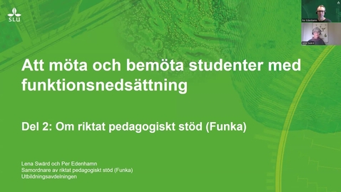 Thumbnail for Del 2: Om riktat pedagogiskt stöd (Funka) - Att möta och bemöta studenter med funkstionsnedsättning