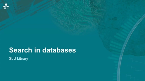 Thumbnail for Search in databases