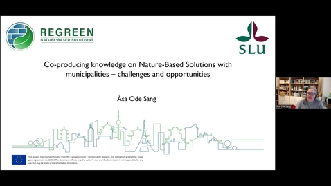 Thumbnail for Urban Forests 13 - Co-producing knowledge on Nature-Based Solutions with municipalities 