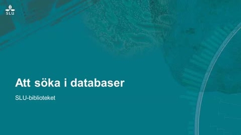 Thumbnail for Att söka i databaser