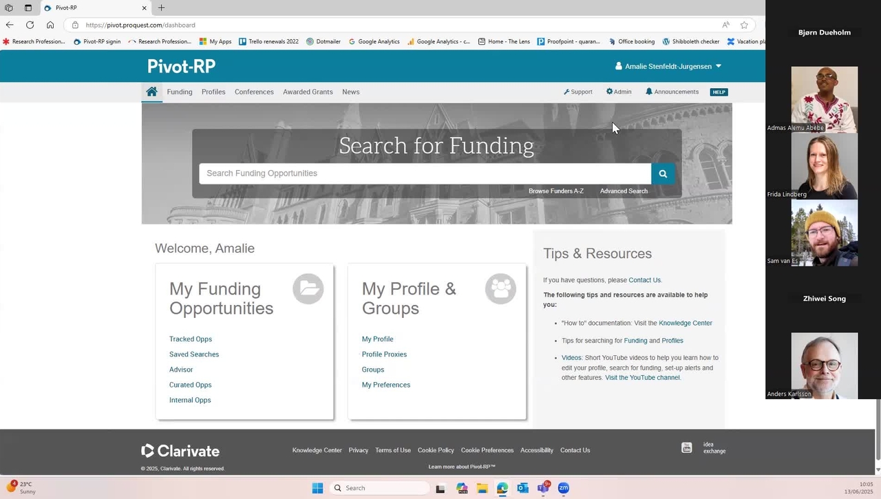 Finding Funding (and more) with Pivot-RP - June 2025