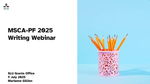 Thumbnail for MSCA-PF 2025 Writing Webinar 25.07.09