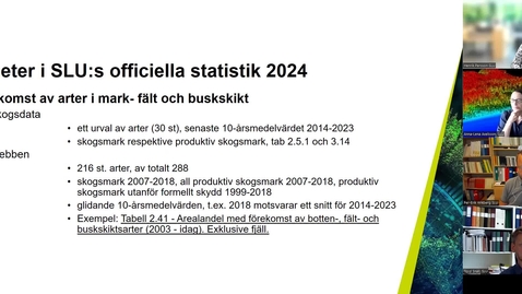 Thumbnail for Skogsdata 2024 - Ny statistik och resultat från Riksskogstaxeringen. Tema artinriktade inventeringar.