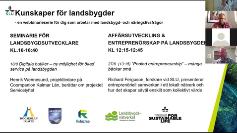 Thumbnail for Digitala butiker – nya möjligheter för ökad service på landsbygden