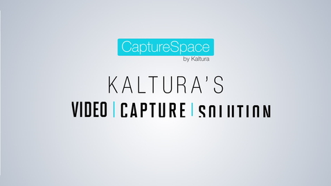 Thumbnail for Kaltura CaptureSpace