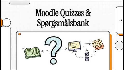 Thumbnail for Moodle Quizzes &amp; Spørgsmålsbank