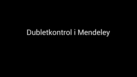 Thumbnail for Mendeley - dubletkontrol