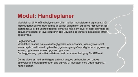 Thumbnail for Tutorial video - Handleplaner med en tidligere an