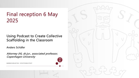Thumbnail for Anders Schäfer - Using Podcasts to create collective scaffolding in the classroom