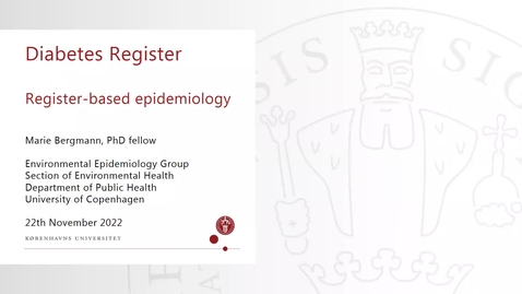 Thumbnail for 8. Diabetes register Intro