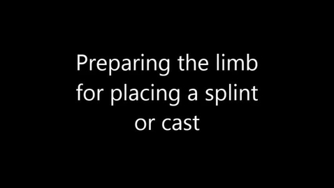 Thumbnail for Bandaging, Dog, Prepare limb for splint or cast
