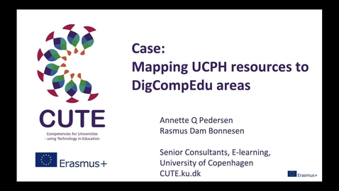 Thumbnail for Mapping the UCPH ecosystem of learning IT and platforms to the DigCompEdu (Danish)