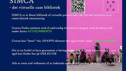 Thumbnail for SIMCA - det virtuelle patientcase bibliotek HUSK AT SE BILAG UNDER ATTACHMENTS