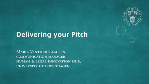 Thumbnail for Delivering your pitch