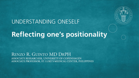 Thumbnail for Understanding oneself – Reflecting one’s positionality