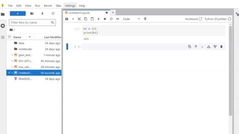 Thumbnail for Video 2: Gem dit script i JupyterLite
