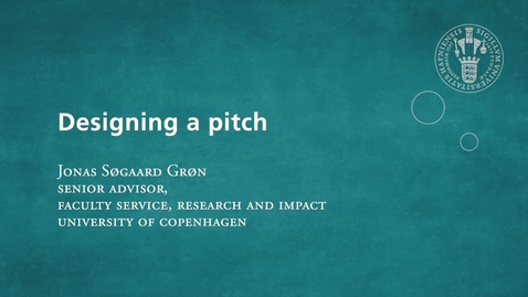 Thumbnail for Designing a Pitch