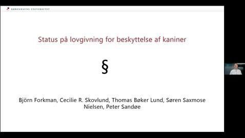 Thumbnail for Offentligt møde 2022 - Velfærd for kaniner og gnavere, der holdes som familiedyr: Björn Forkman