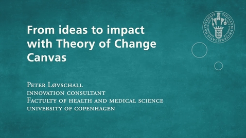 Thumbnail for From idea to impact with Theory of Change Canvas