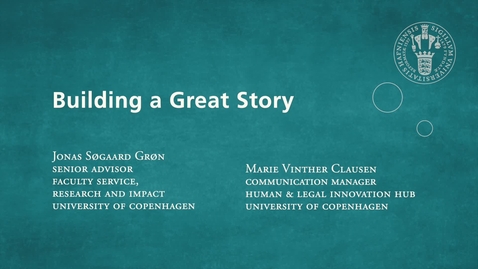 Thumbnail for Building a Great Story