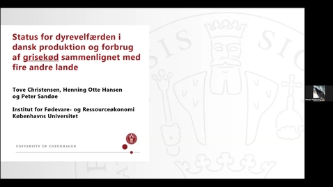 Thumbnail for Vid konference 2022 - Dyrevelfærdsmærker og andre markedsdrevne dyrevelfærdsinitiativer: Henning Otte Hansen og Tove Christensen