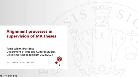 Thumbnail for Tanja Wiehn: Alignment of expectations in the process of supervision of MA theses