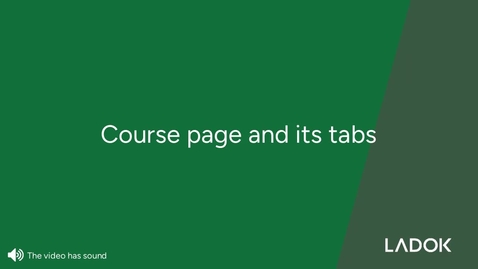 Thumbnail for Course page and its tabs