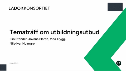 Thumbnail for Tematräff: Utbudshantering
