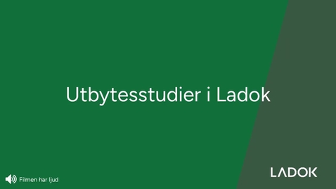 Thumbnail for Om utbytesstudier i Ladok